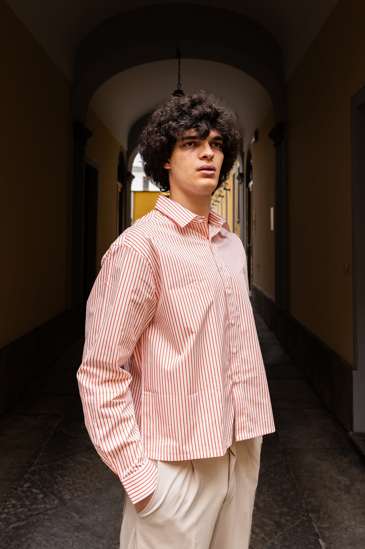 striped shirt white/red ( Pre-Order)
