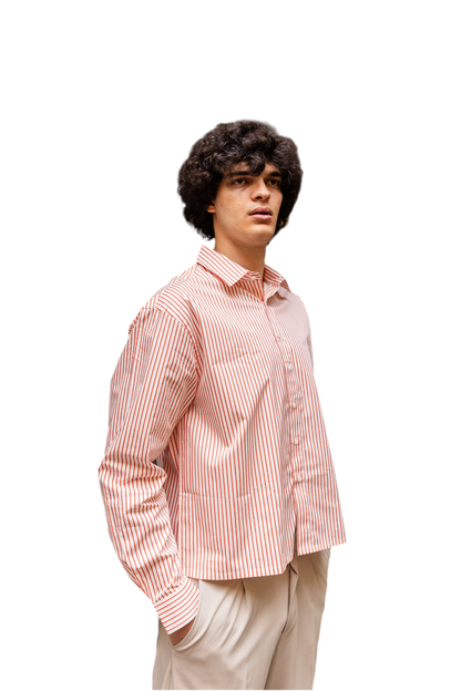 striped shirt white/red