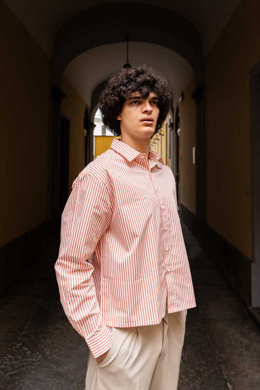 striped shirt white/red ( Pre-Order)